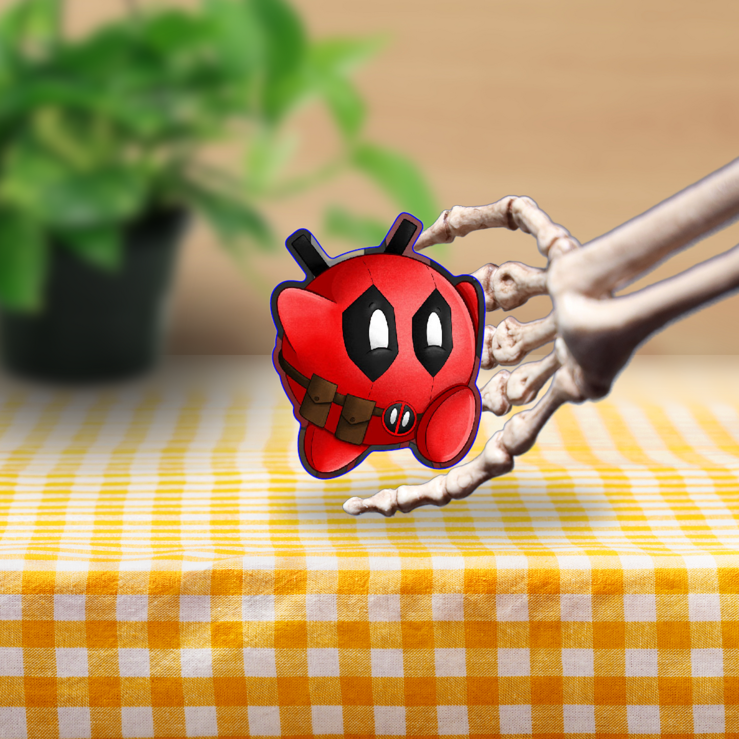 Deadpool Kirby Vinyl Sticker