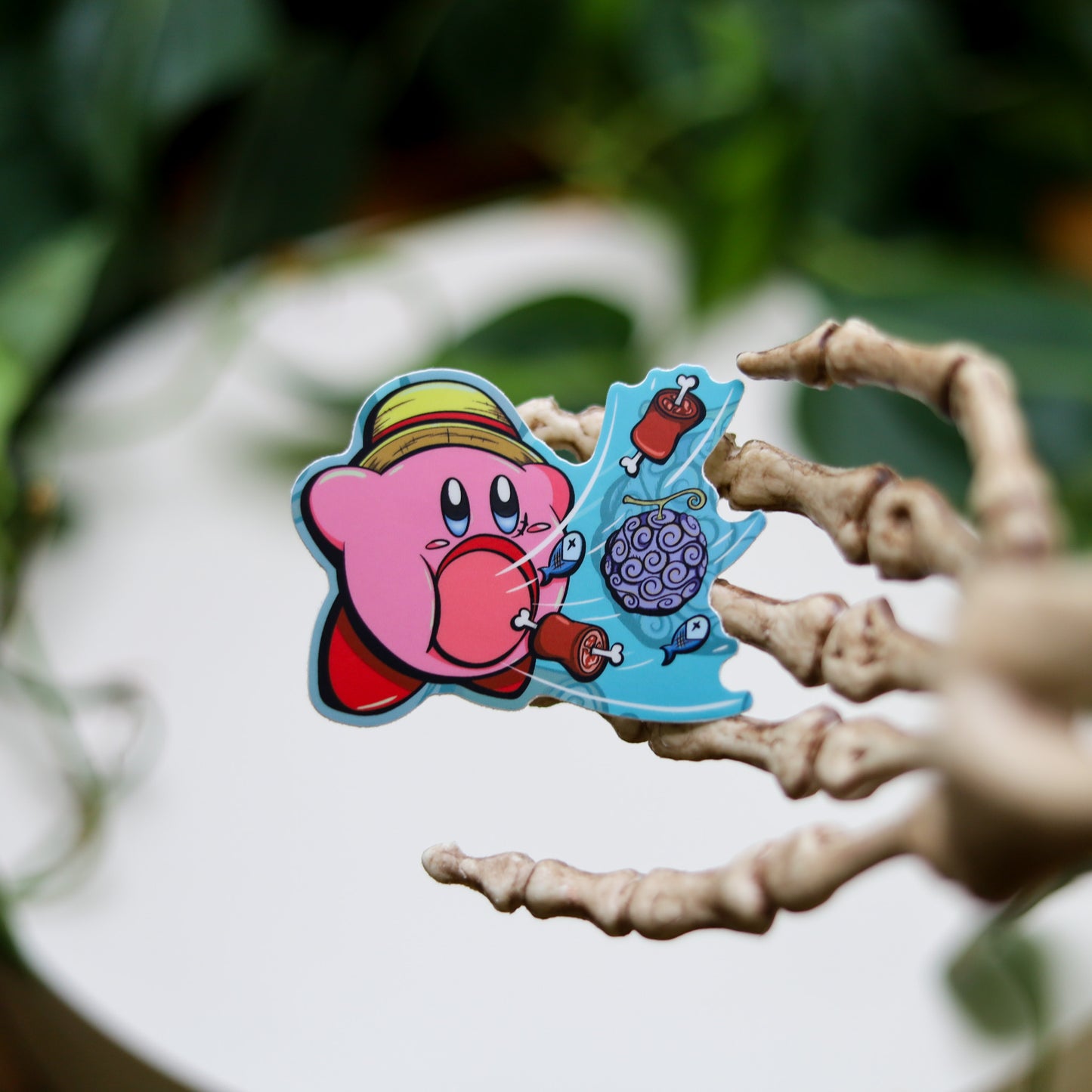 Kirby Straw Hat Vinyl Sticker