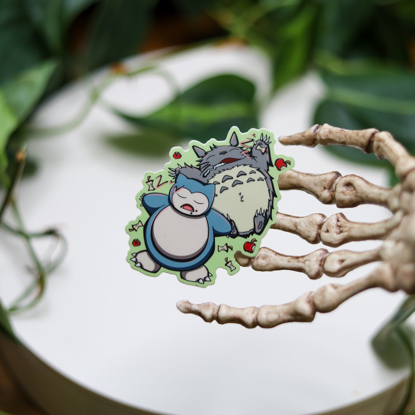 Sleepy Snorlax & Totoro Vinyl Sticker