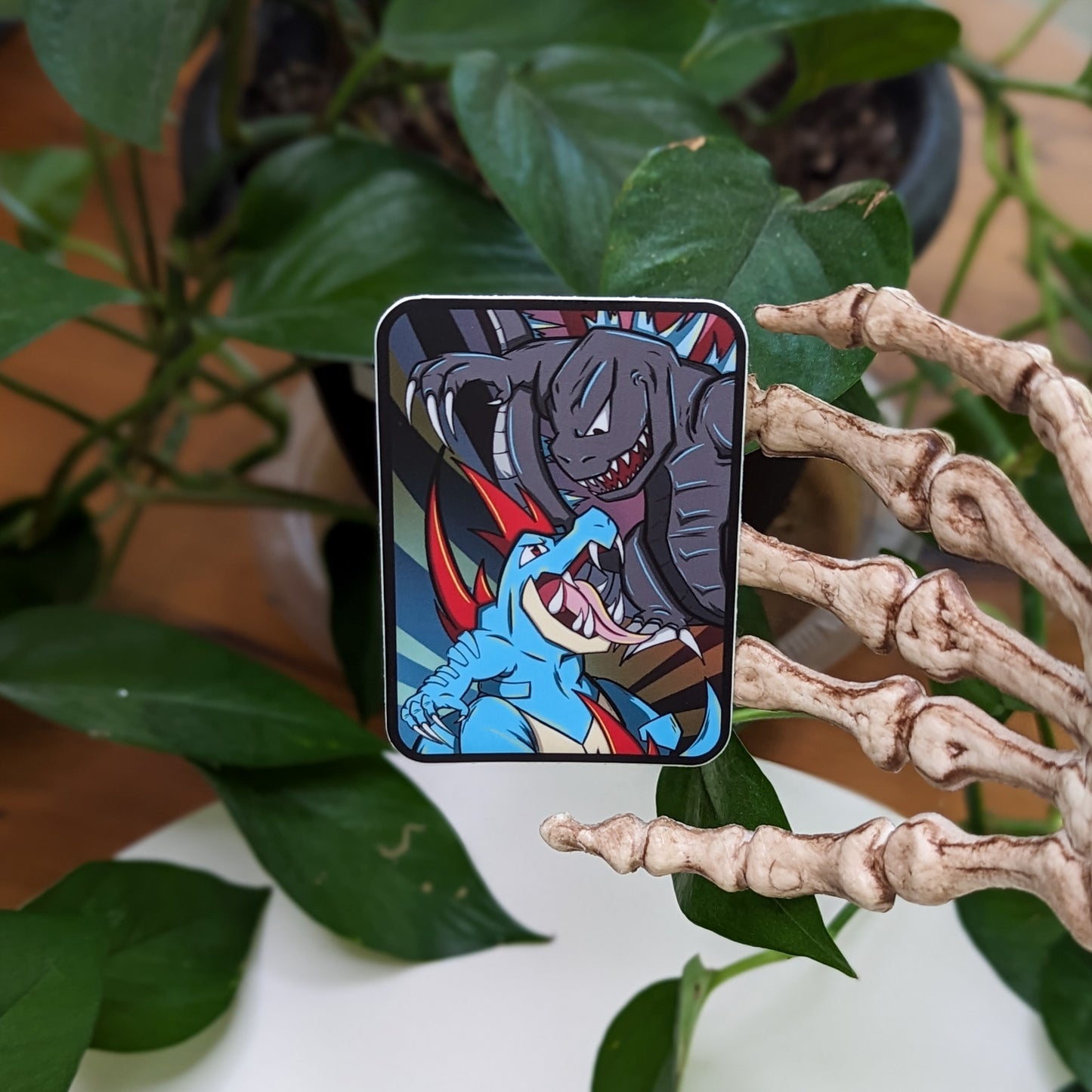 Feraligatr & Godzilla Vinyl Sticker