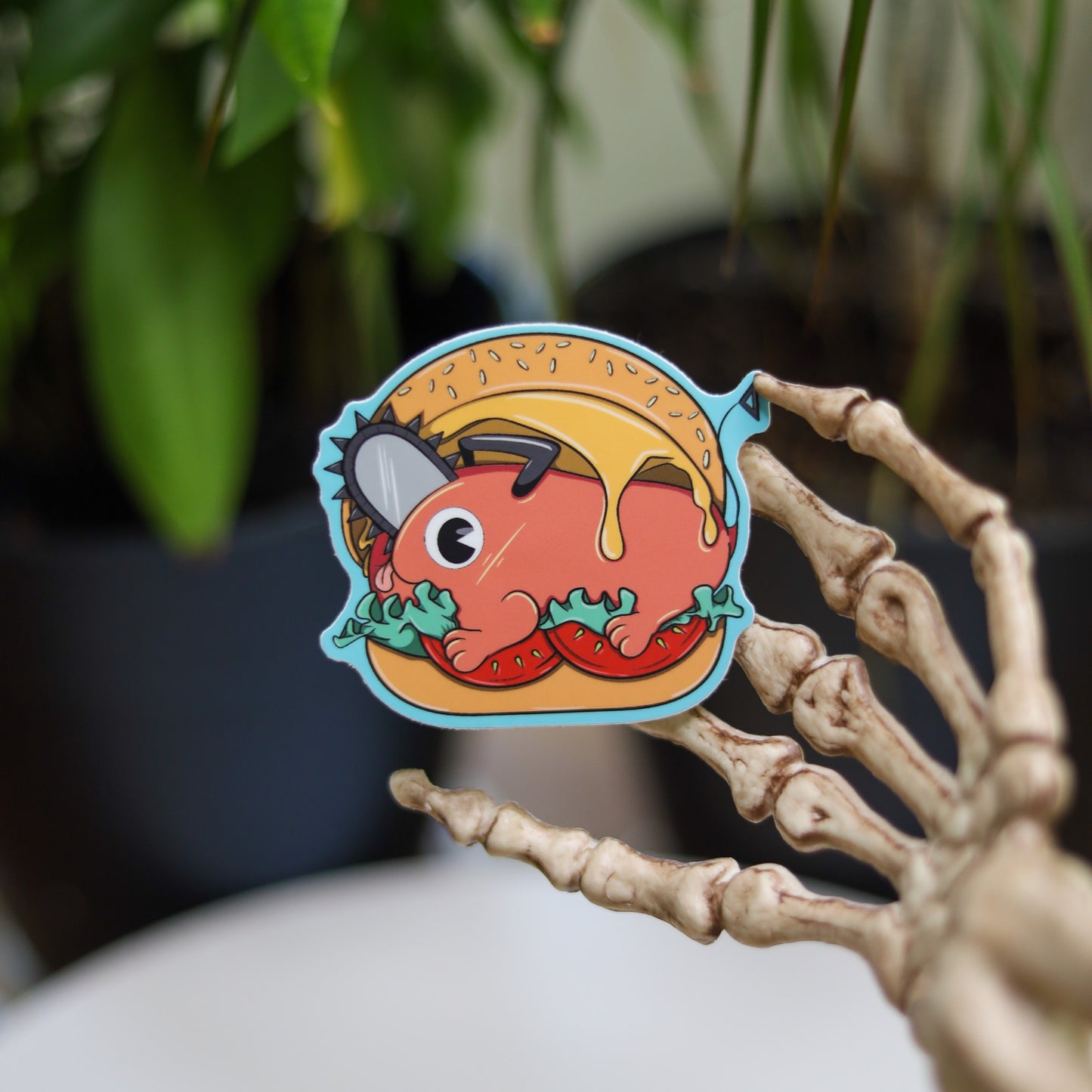 Burger Pochita Vinyl Sticker
