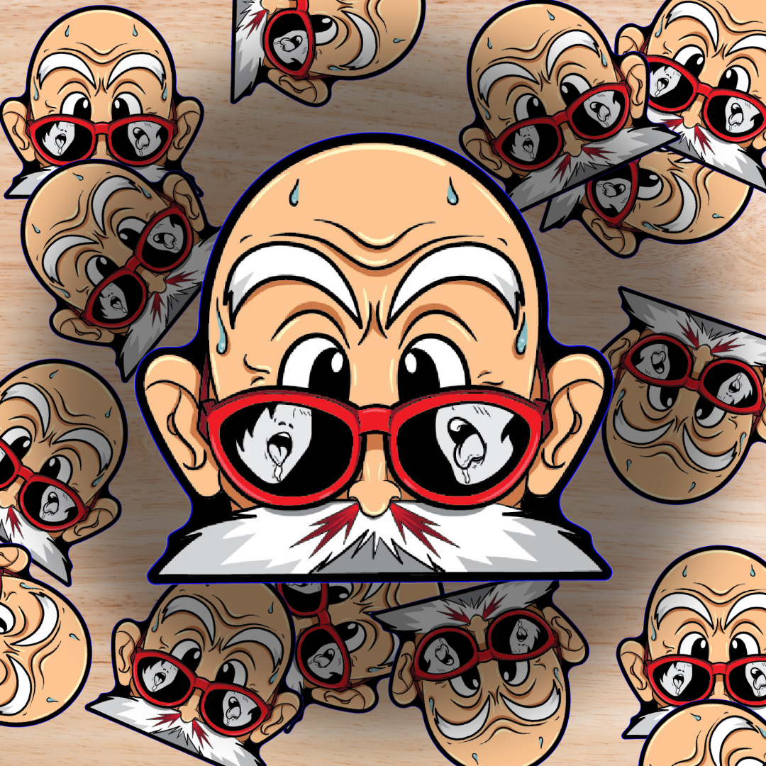Pervy Roshi Vinyl Peeker Sticker