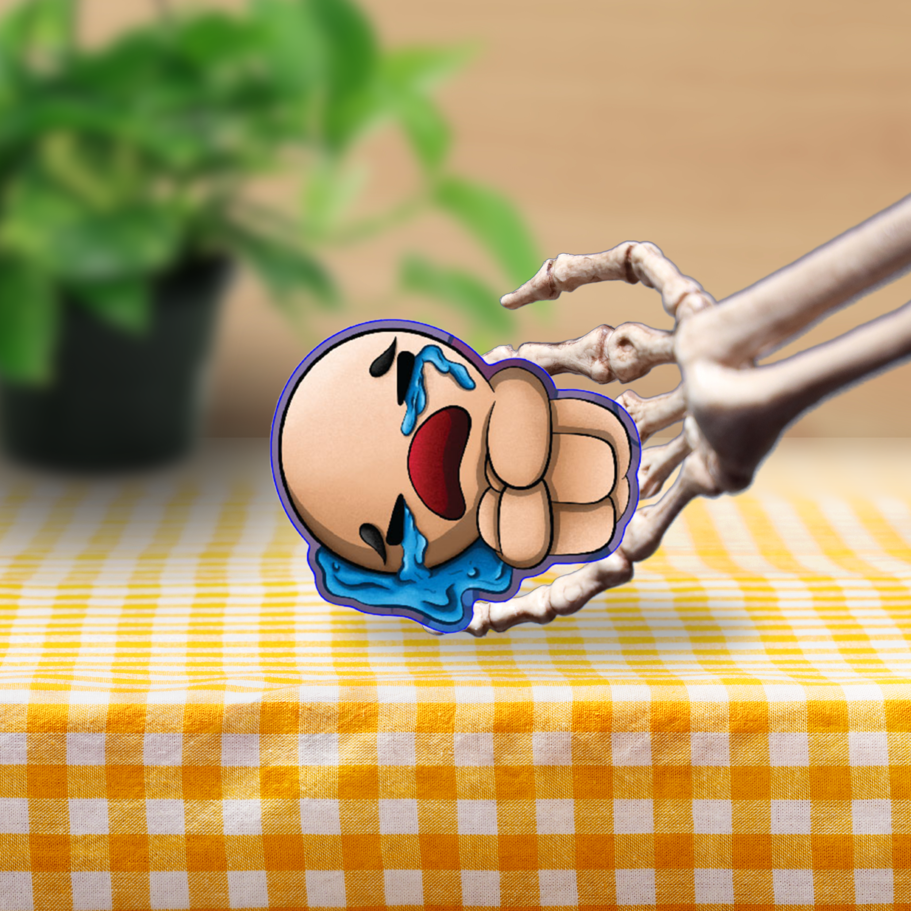 Crying Issac Vinyl Sticker