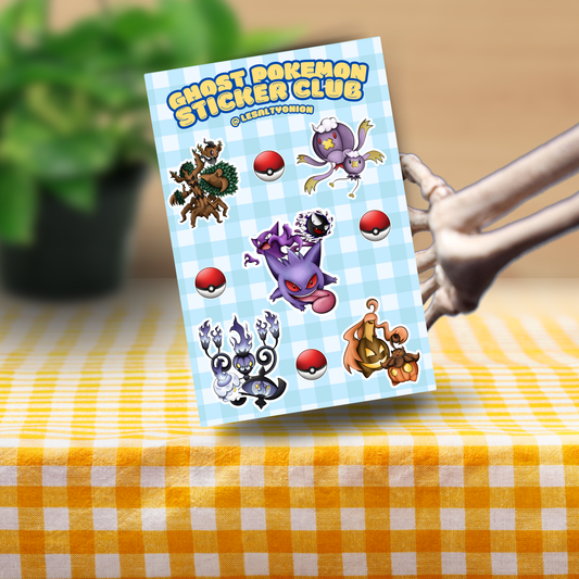 Ghost Pokemon Sticker Sheet!