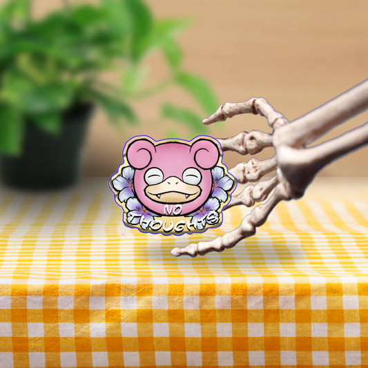 Slowpoke No Thoughts Vinyl Sticker