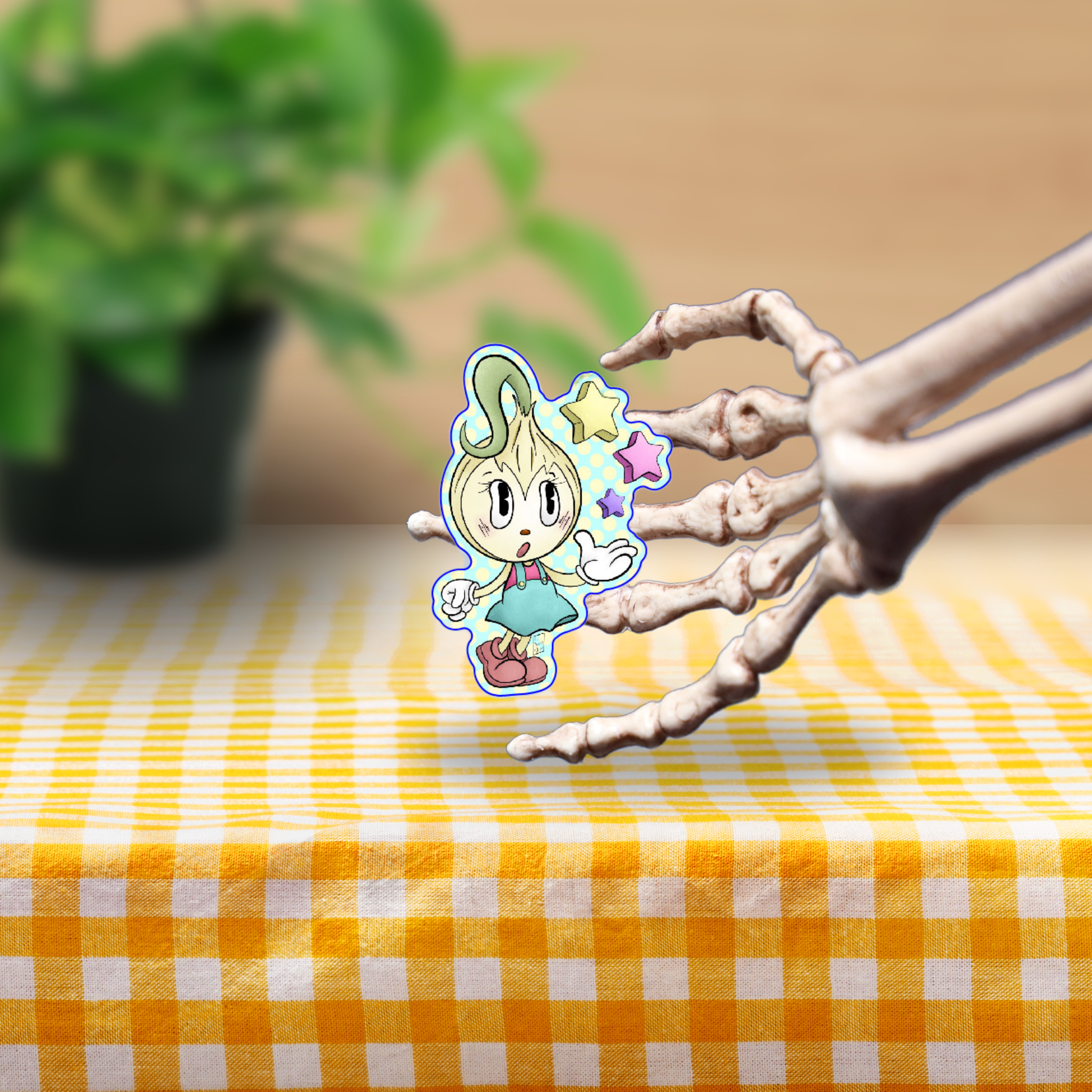 Chives 3 Stars Vinyl Sticker