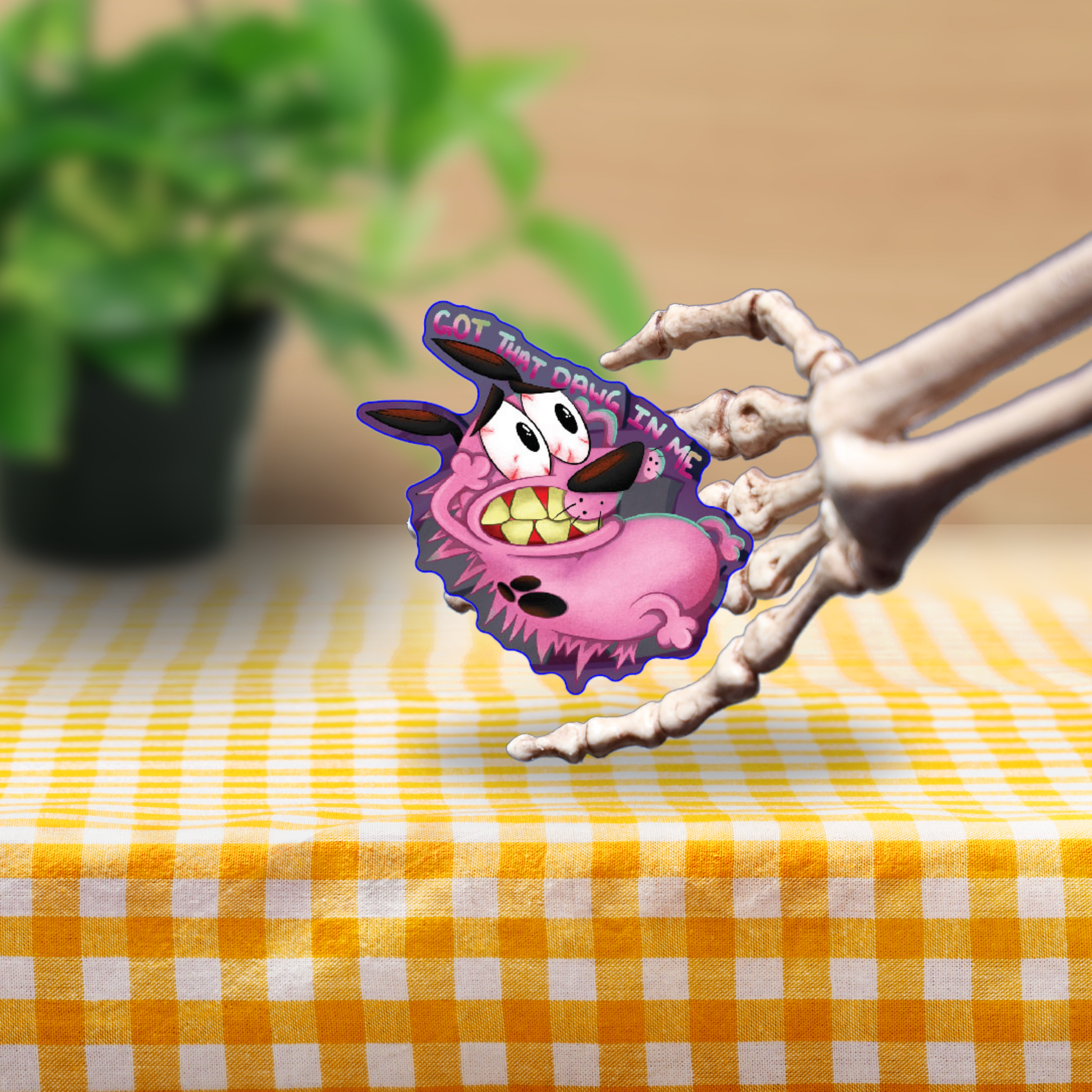 Courage the Dog Vinyl Sticker