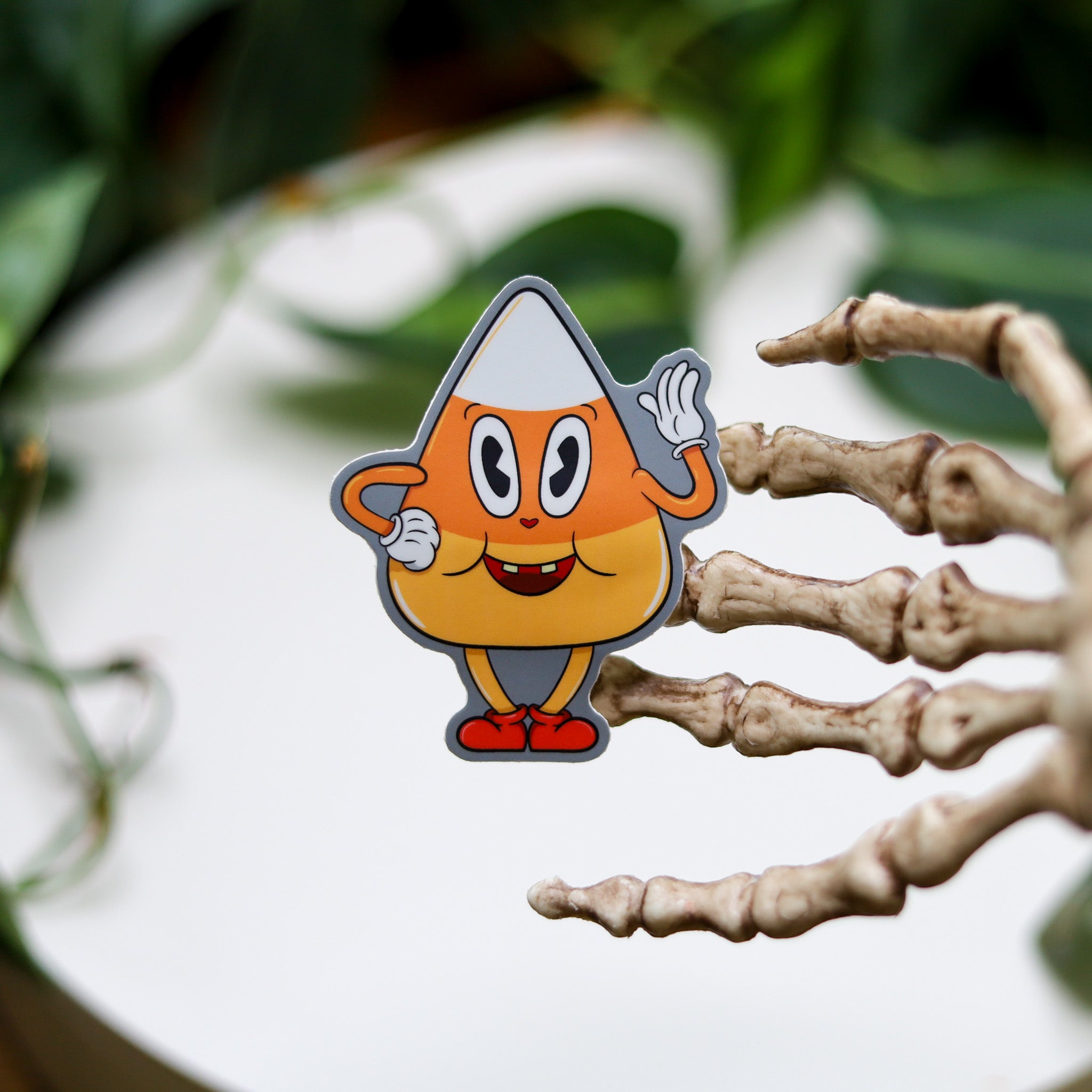 Candy Corn Rubber Hose Vinyl Sticker