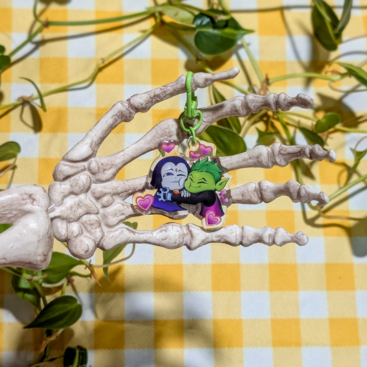 Raven & Beast Boy Keychain