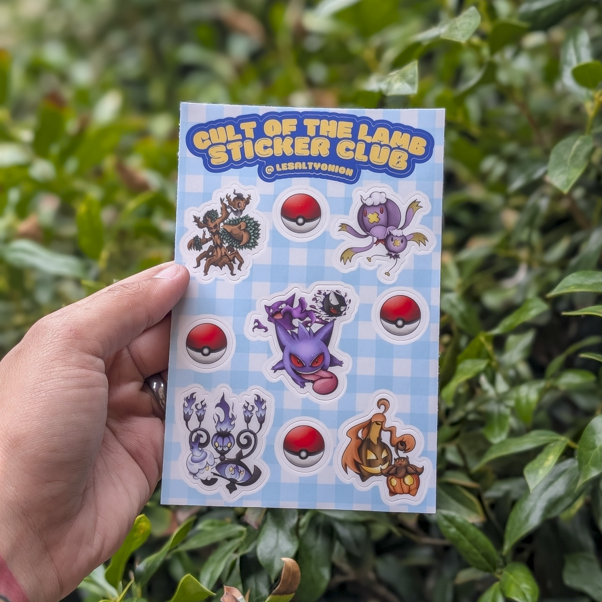 Ghost Pokemon Sticker Sheet Oops!