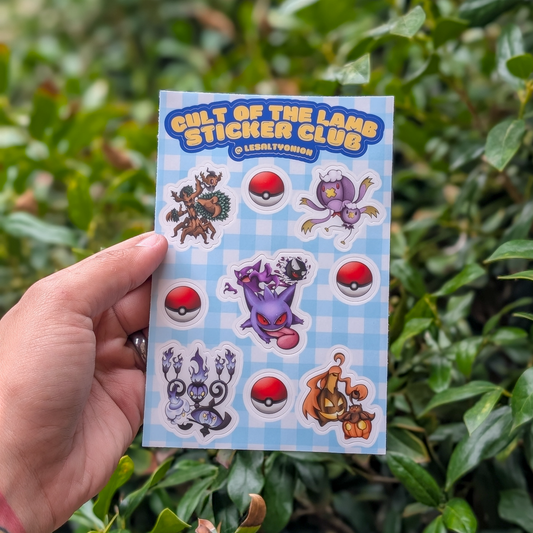 Ghost Pokemon Sticker Sheet Oops!