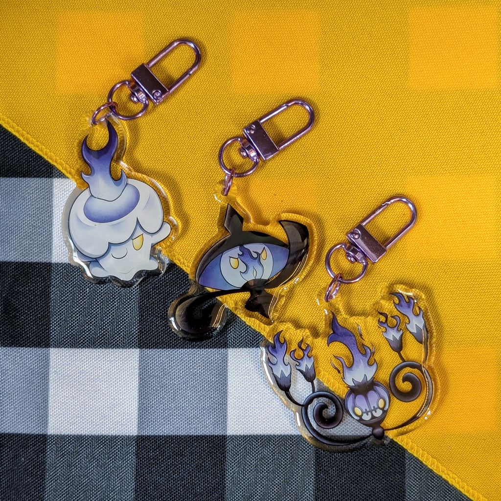 Chandelure Evolution Keychains!