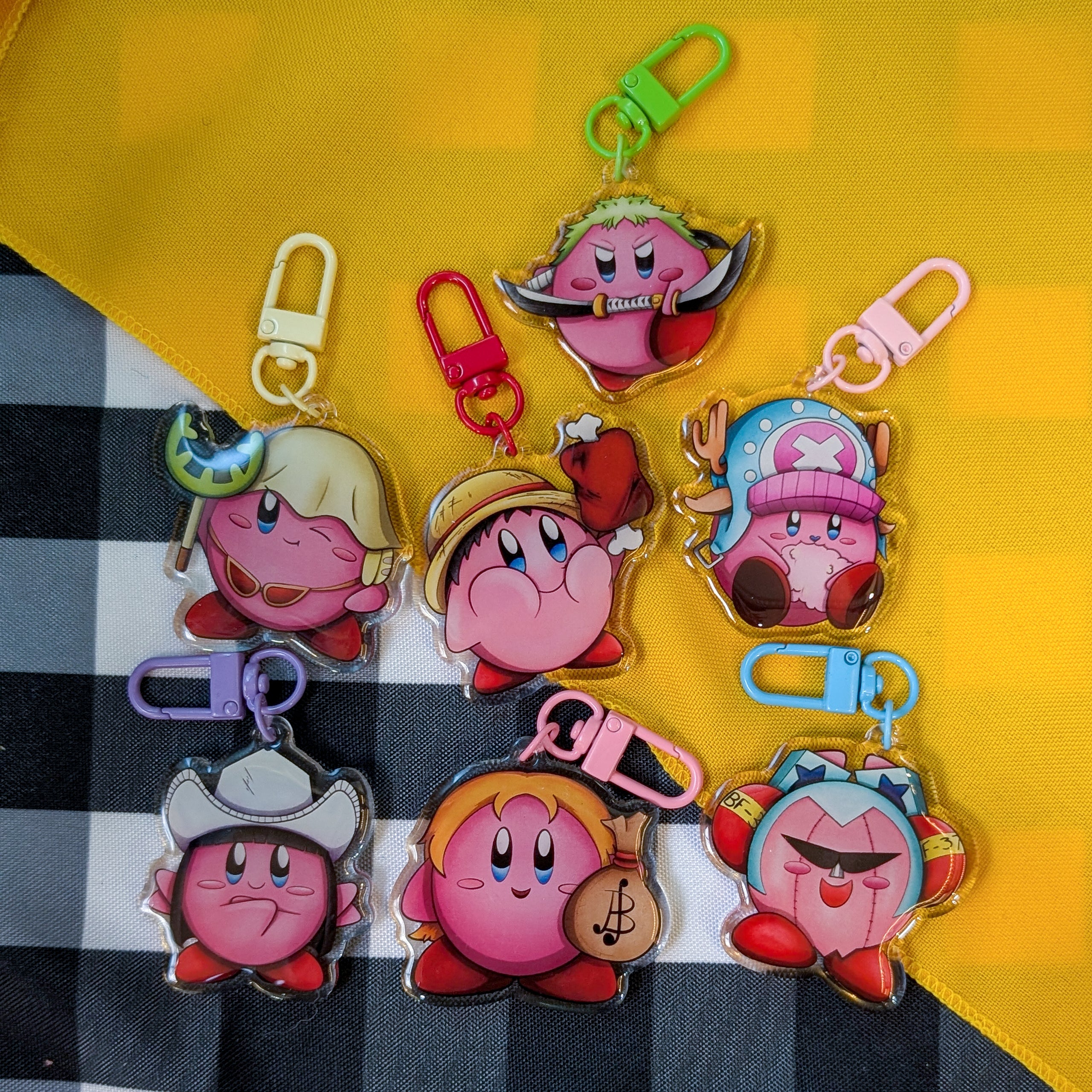 Kirby One Piece Keychains!
