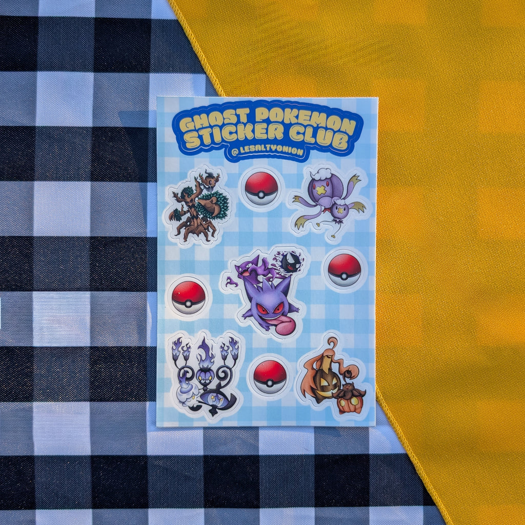Ghost Pokemon Sticker Sheet!