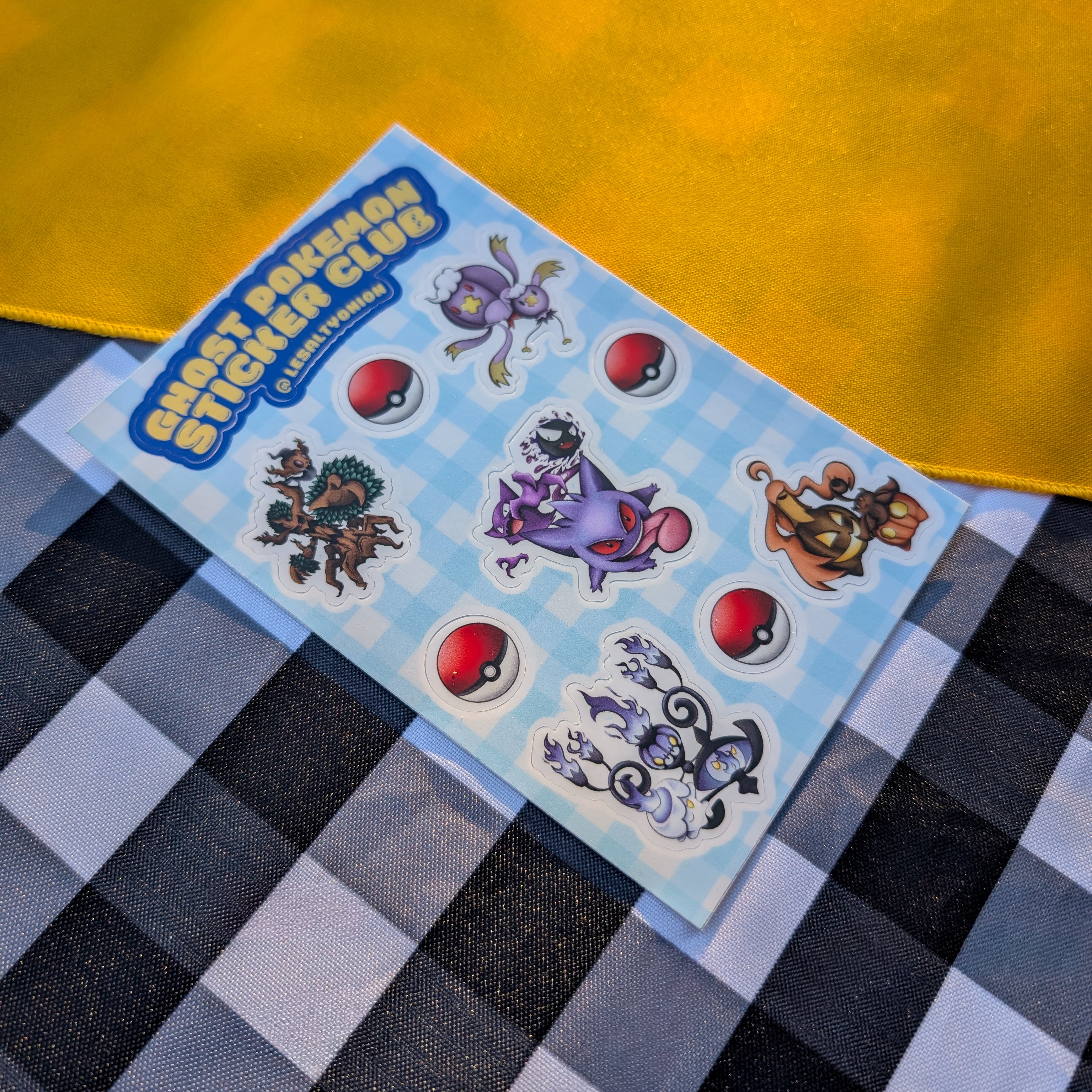 Ghost Pokemon Sticker Sheet!