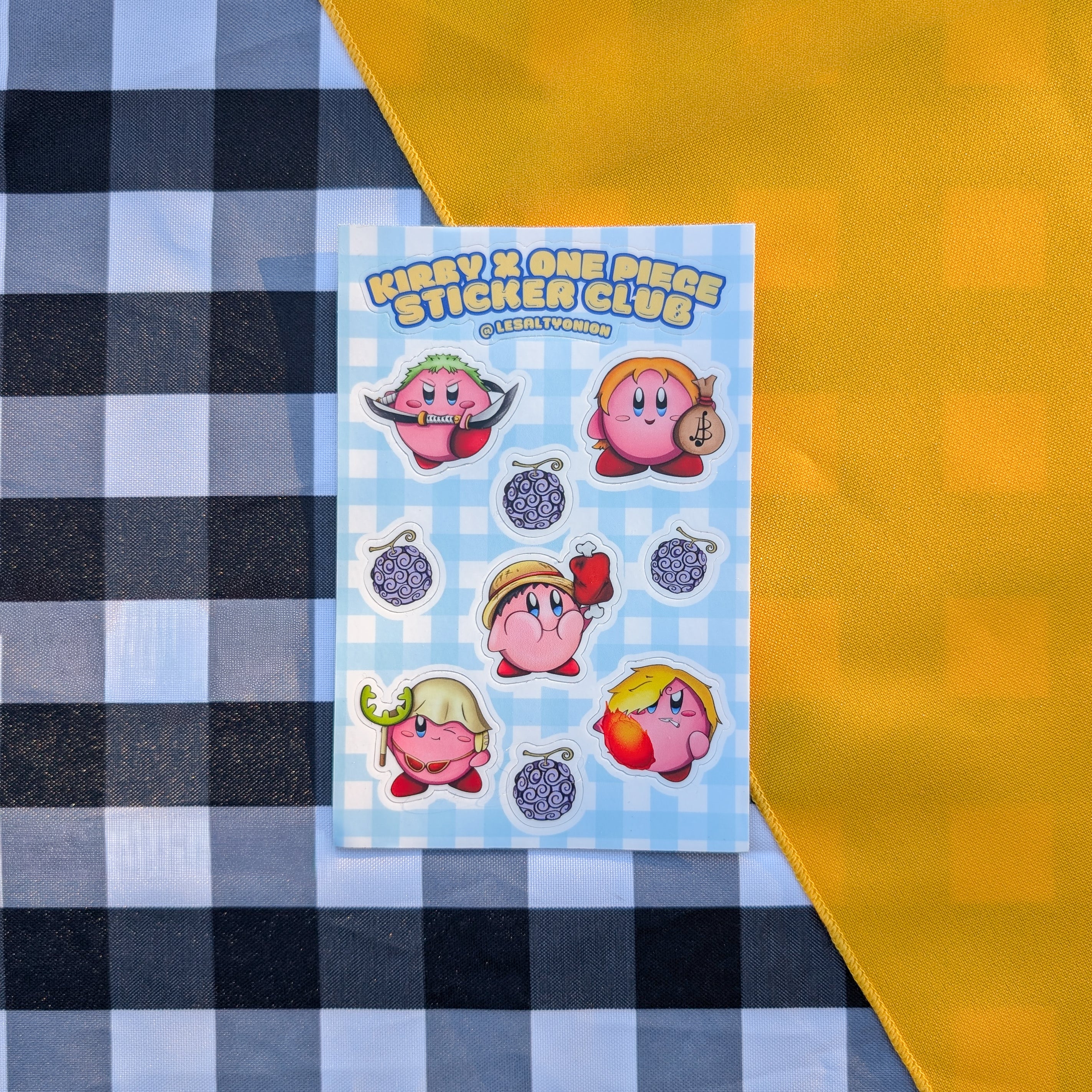 Kirby x One PIece Sticker Sheet!