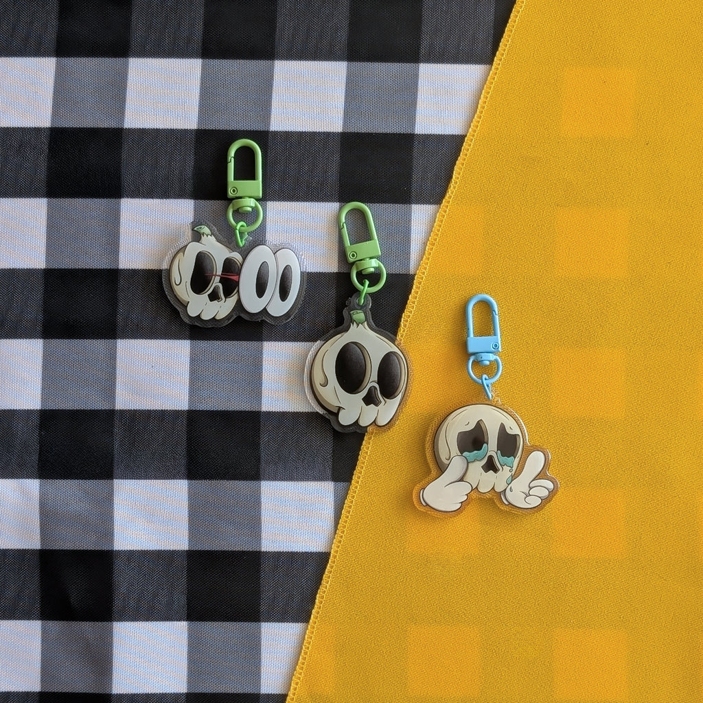 Onion Skull Keychain