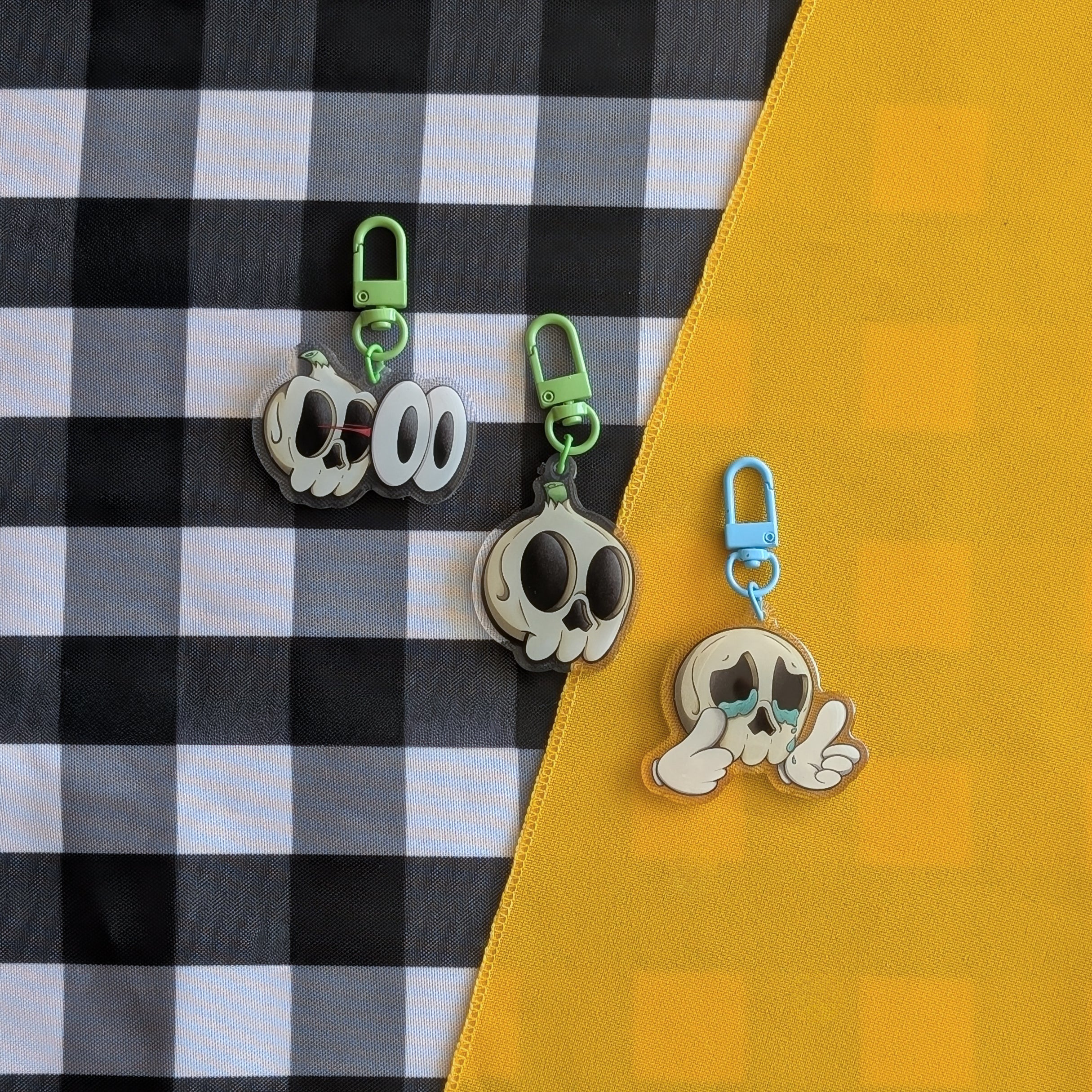 Onion Skull Keychain