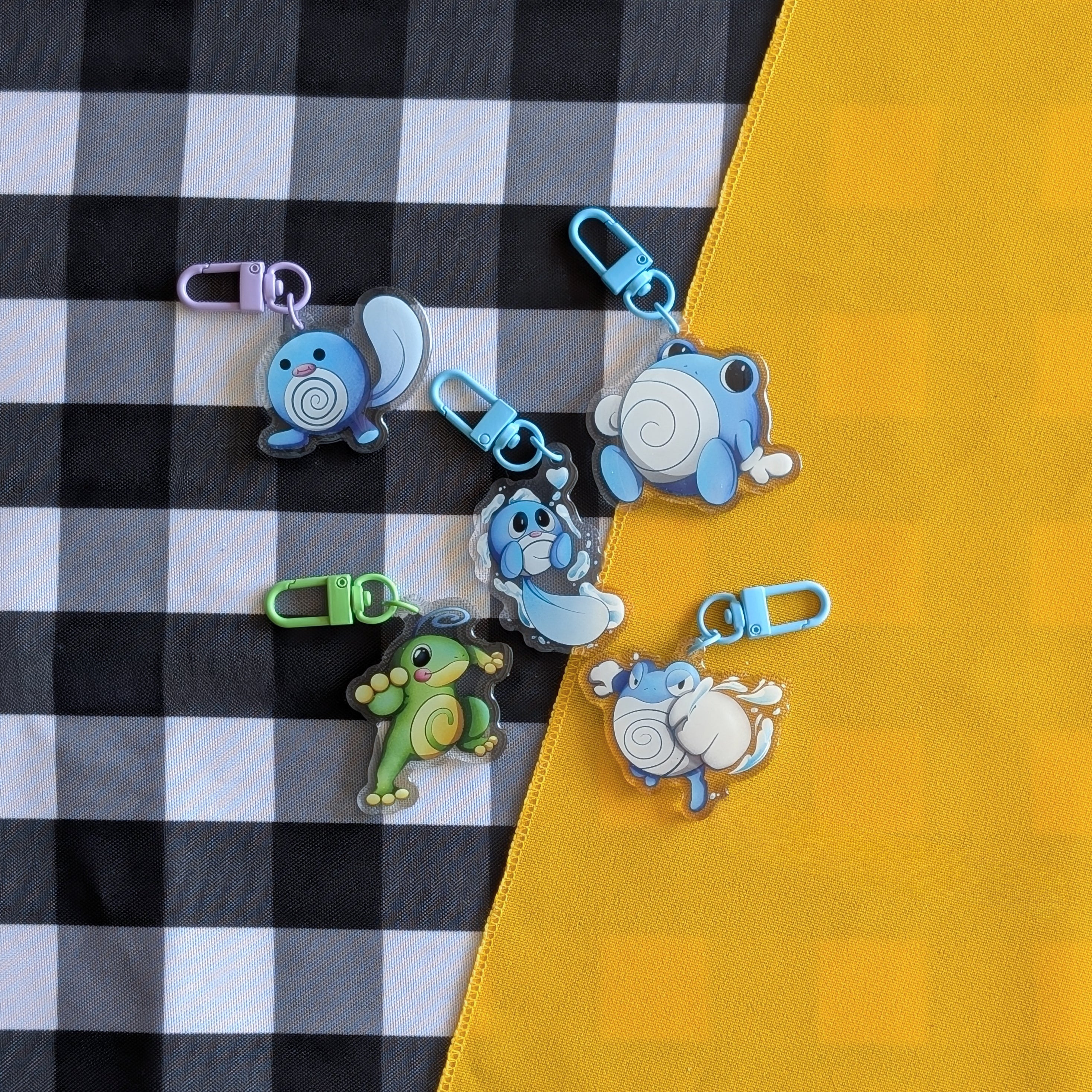 Poliwag Evolution Keychains!