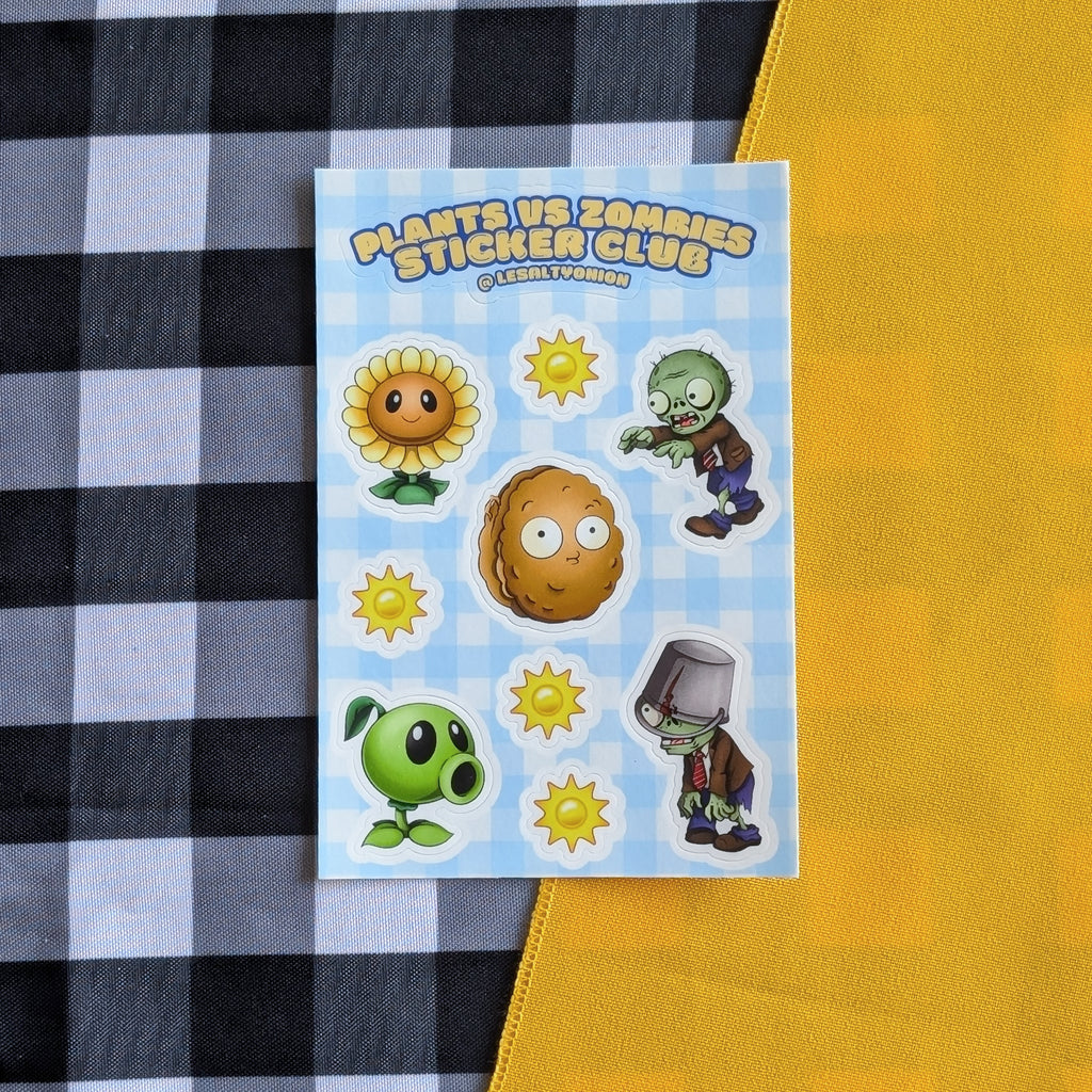 Plants Versus Zombies Sticker Sheet!