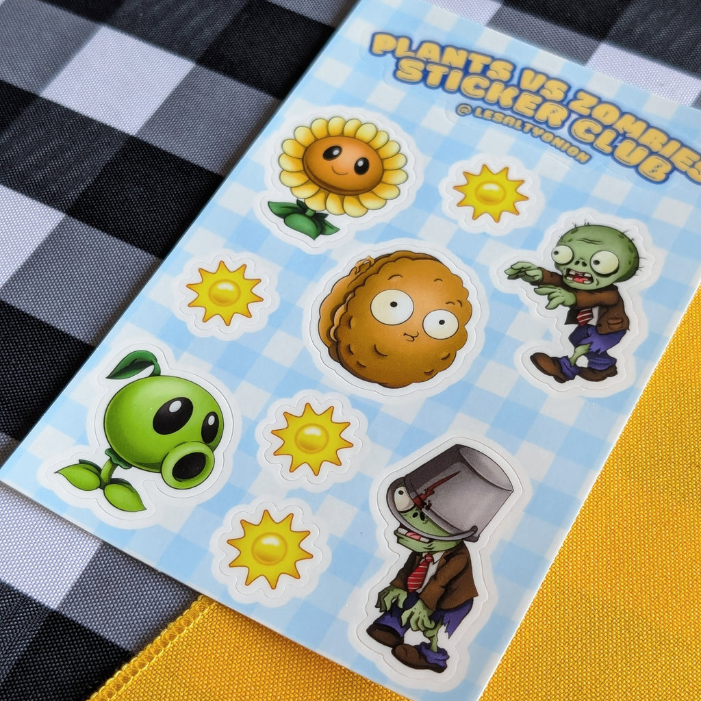 Plants Versus Zombies Sticker Sheet!