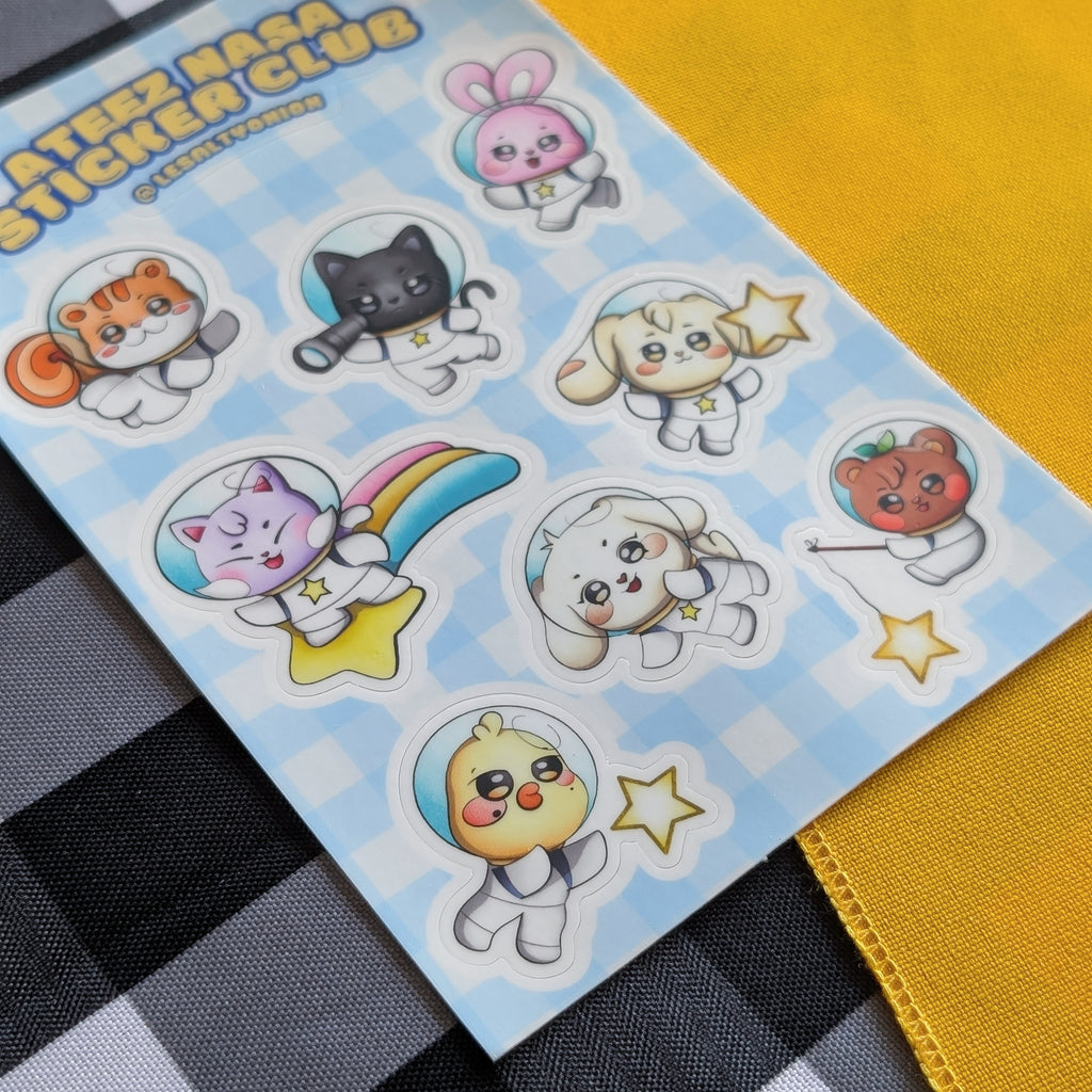 Ateez Nasa Sticker Sheet!