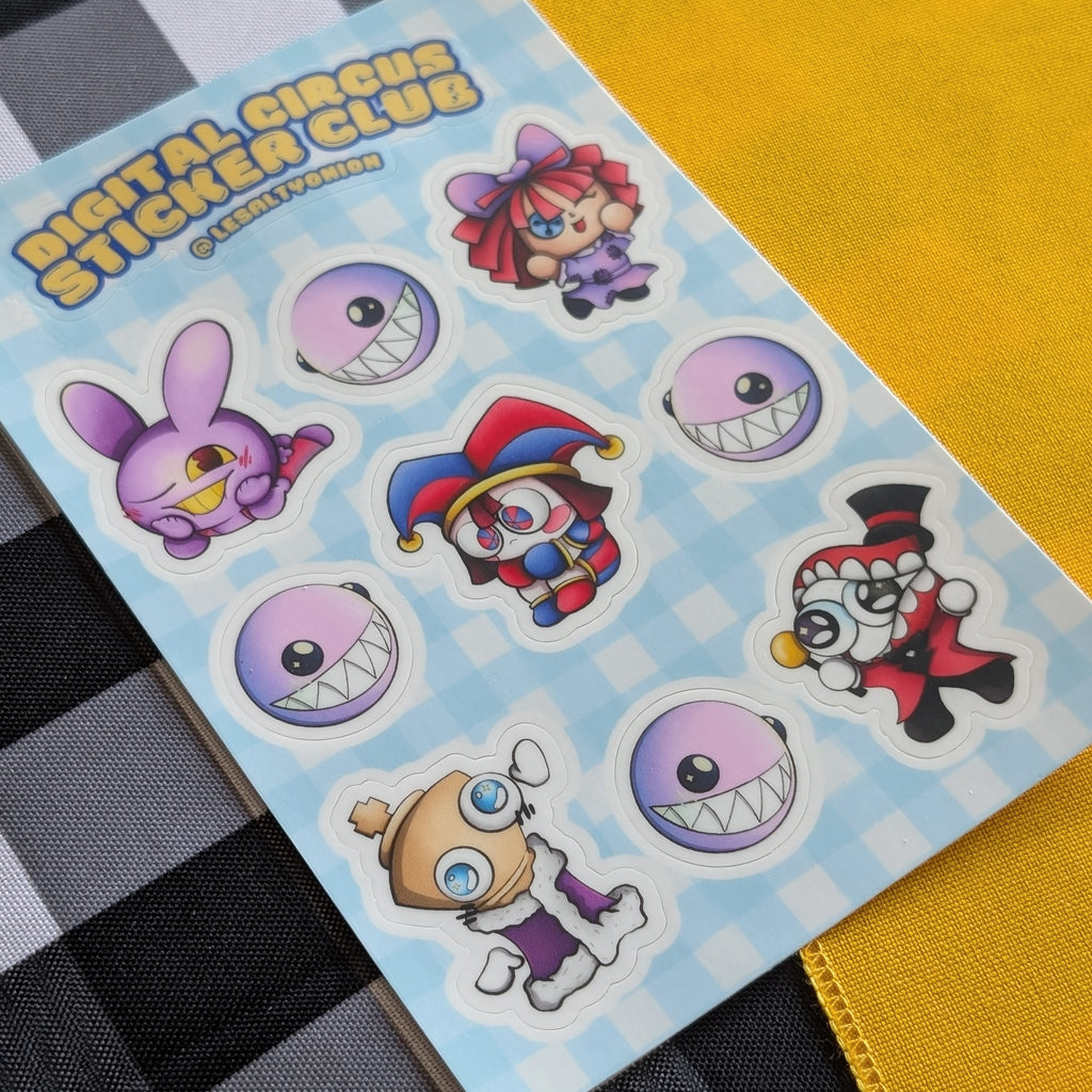 Digital Circus Sticker Sheet!