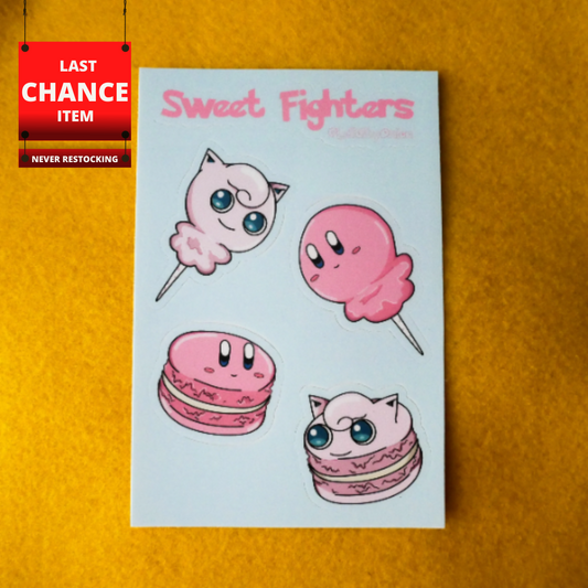 Pokemon Sweet Fighter Vinyl Sticker Sheet