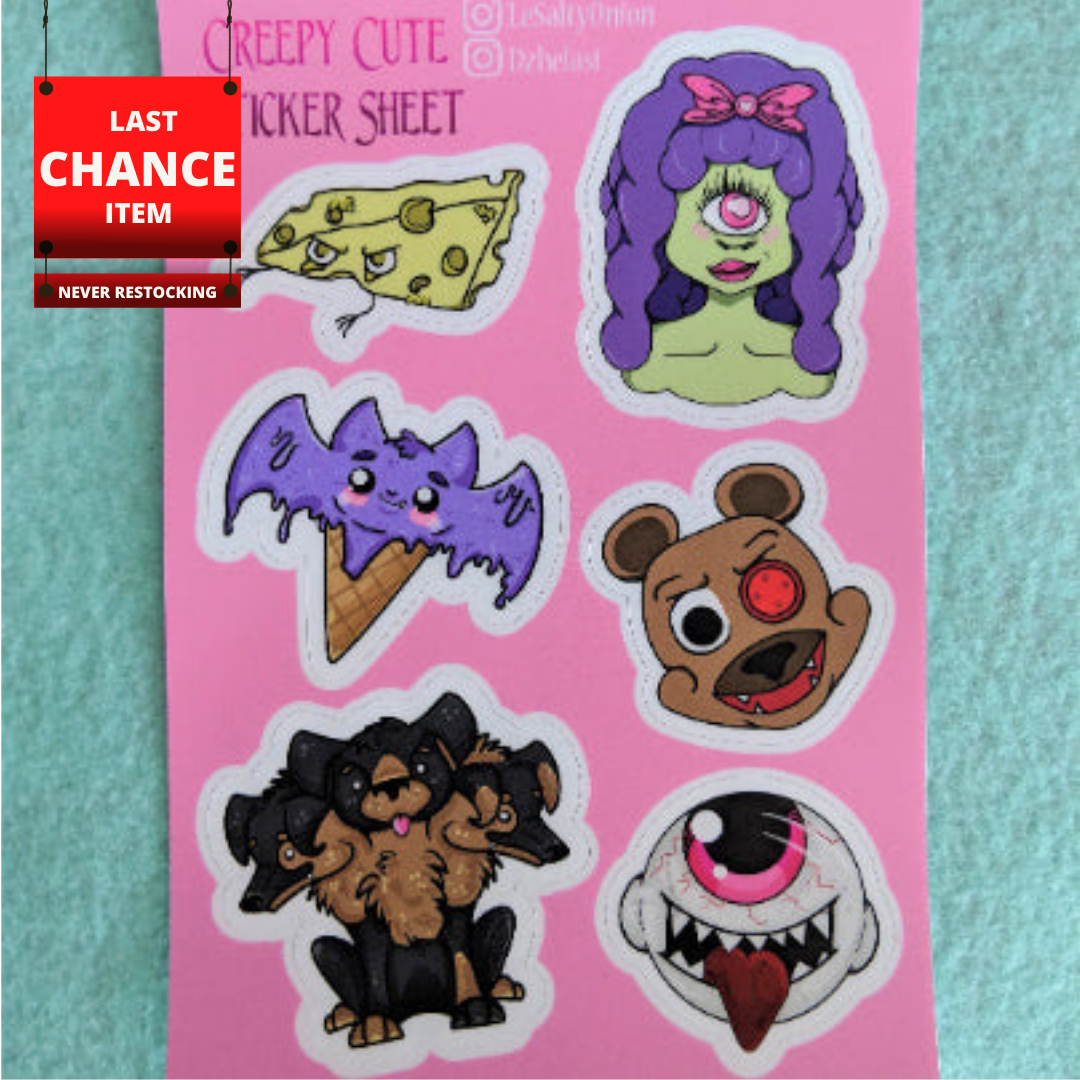 Creepy Cute Sticker Sheet