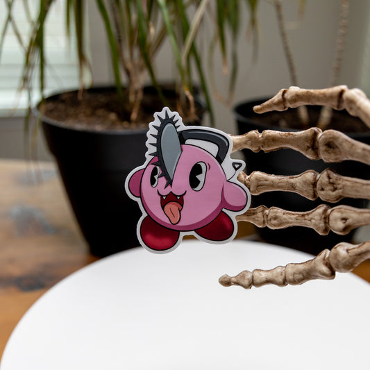 Chainsaw Kirby Vinyl Sticker