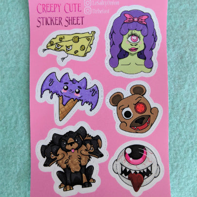 Creepy Cute Sticker Sheet